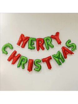 ลูกโป่งฟอยล์ตัวอักษร์ Merry Christmas