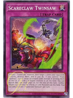 Yugioh [CR01-AE066] Scareclaw Twinsaw (Common)