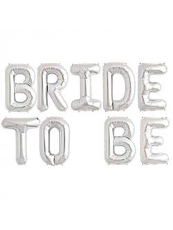 BRIDE TO BE FOIL BALLOON (สีเงิน) / ลูกโป่งฟอยตัวอักษรขนาด14 นิ้ว BRIDE TO BE