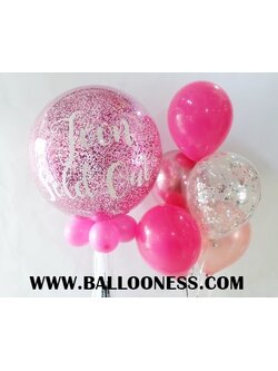 เซทลูกโป่งกลิตเตอร์โทนสีชมพู ขนาด36นิ้ว + ช่อ5ลูก (พร้อมสกีนข้อความ)