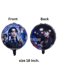 ลูกโป่งฟอยล์วงกลม เวนส์เดย์ ฮาโลวีน ขนาด18นิ้ว