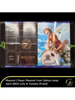 One Piece Card Game [Playmat-Monkey.D.Luffy&Yamato] Paper Playmat (Duel Field) from Saikyo Jump April 2023