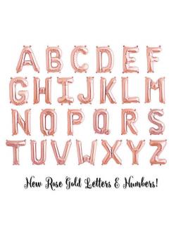 ฟอยลูกโป่งตัวอักษรสี ROSEGOLD ขนาด14 นิ้ว