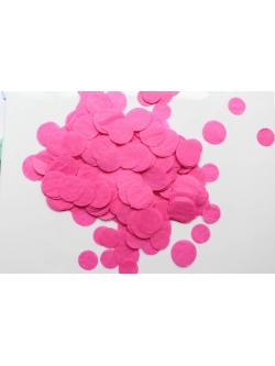 Paper Confetti กระดาษโปรยกลม กระดาษโปรยปาร์ตี้ 2.5CM สีชมพูเข้ม บานเย็น 100 กรัม