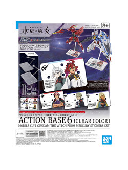 ACTION BASE 6 [CLEAR COLOR] MOBILE SUIT GUNDAM THE WITCH FROM MERCURY STICKERS SET