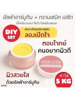 22950 ชุดทำ ครีมหน้าขาวใส อัลฟ่าอาร์บูติน-ทรานซามิคเอซิด-5kg
