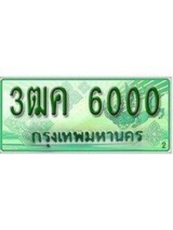 2.ทะเบียนรถกระบะ 6000 เลขประมูล ทะเบียนสวย 3ฒค 6000