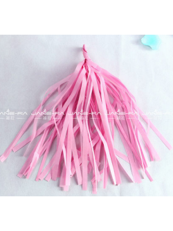 พู่กระดาษ สีชมพู 5 ชิ้น