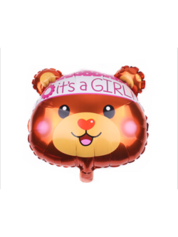 ลูกโป่งฟอยล์ It's a Girl! หน้าหมี