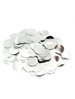 Confetti กระดาษโปรยกลม กระดาษโปรยปาร์ตี้ 2.5CM สีเงินเงา100 กรัม