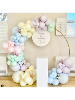 เซทแบลคดรอปฉากกลม โทนสีพาสเทลหวานๆ