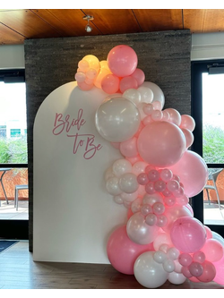 แบลคดรอป Bride to be โทนสีชมพู ขาว