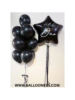 เซทลูกโป่งวันเกิด ฟอยล์ดาว ขนาด 32นิ้ว + ช่อลูกโป่ง 10ลูก 1ช่อ