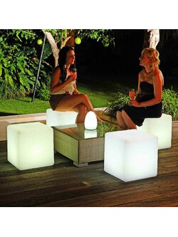 เช่า เก้าอี้ไฟ เปลี่ยนสีได้ ขนาด 30*30cm (ควบคุมผ่านรีโมทคอนโทล)