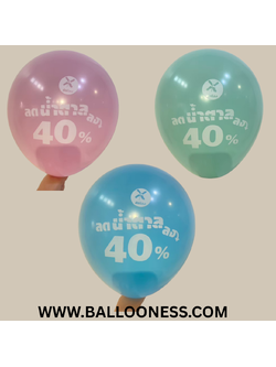 รับสกรีนลูกโป่ง ชัด95percent 1 ด้าน (สั่งผลิต15-20วัน)