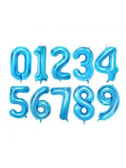 ฟอยตัวเลข ขนาด40 นิ้วเลข 0-9 สีฟ้า