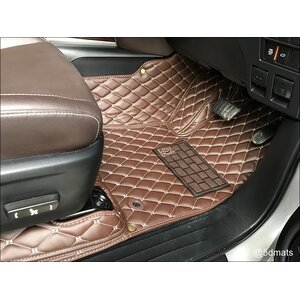 พรมปูพื้นรถยนต์ 6D TOYOTA VIGO 4ประตู พรม6D QJ VIP หนาพิเศษ สีกาแฟ เต็มคัน