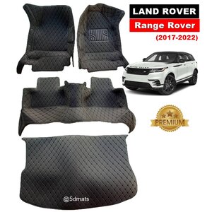 พรมปูพื้นรถยนต์ 6D Land Rover RangRover Evoque ปี2017-22 พรมหนัง6D เกรดA รวมแผ่นท้าย เต็มคัน 4ชิ้น
