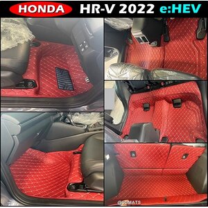 พรมปูพื้นรถยนต์ 6D HONDA HR-V 2022 e:HEV พรม6D เกรดA เต็มคัน รวมแผ่นท้าย ปิดเบาะ 6ชิ้น