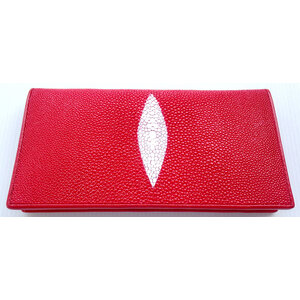 กระเป๋าสตางค์หนังปลากระเบน 2พับยาว