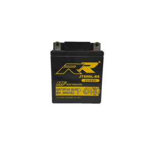 RR Battery JT6N6L-BS (ุ6V 6AH) แบตเตอรี่สำหรับมอเตอร์ไซค์ (แบตมอไซ)