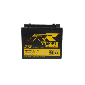 RR Battery YT12-JS (12V 12AH) High CCA แบตเตอรี่สำหรับมอเตอร์ไซค์ (แบตมอไซ)