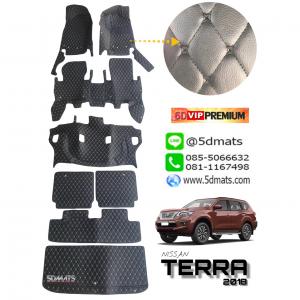 พรมปูพื้นรถยนต์ NISSAN TERRA รุ่น6D VIP สีดำด้ายครีม หนาพิเศษ สวยงาม หรูหรา มีระดับ ป้องกันฝุ่น กันน้ำ ได้ดี