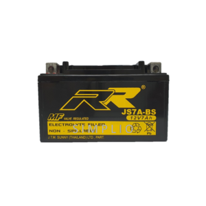 RR Battery JS7A-BS (12V 7AH) แบตเตอรี่สำหรับมอเตอร์ไซค์ (แบตมอไซ)