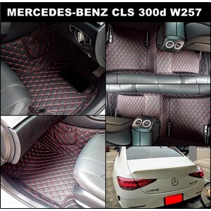 พรมปูพื้นรถยนต์6D BENZ CLS 300d W257 ปี2019-24 เข้ารูป เต็มคัน 3ชิ้น