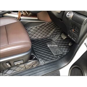 พรมปูพื้นรถยนต์6D TOYOTA FORTUNER LEGENDER 2020 พรม6D หนังpvcแท้ สีดำด้ายดำ เต็มคัน st