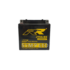 RR Battery JT9A-BS (12V 9AH) แบตเตอรี่สำหรับมอเตอร์ไซค์ (แบตมอไซ)