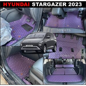 พรมปูพื้นรถยนต์ 6D HYUNDAI STARGAZER พรม6D ฮุนได สตาร์เกเซอร์ สวยงาม กันเปื้อน กันฝุ่น ได้ดี เข้ารูป เต็มคัน