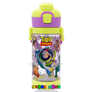 กระติกน้ำ 2 in 1 แบบหลอดและยกดื่ม มีสายสะพาย ลายทอยสตอรี่ (เขียว)