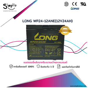 Long Battery WP24-12ANE (12V24AH ) แบตเตอรี่แห้ง VRLA (แบตแห้ง)