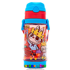 กระติกน้ำแบบหลอดดูด มีสายสะพาย ลาย ลาบูบู้ (แดง)