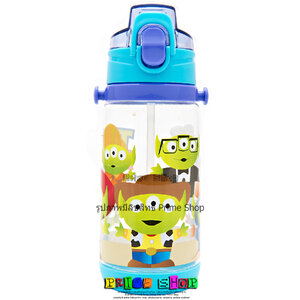 กระติกน้ำแบบหลอดดูด 4011 มีสายสะพาย 450 ml. ลาย TOY STORY B (ฟ้า)