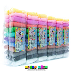 ดินเบา 12 สี โทนสีเข้ม ขนาด 10 กรัม แบบแพ็ค 12 ชุด