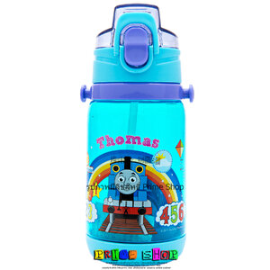 กระติกน้ำแบบหลอดดูด 4010 มีสายสะพาย 400 ml. ลายโทมัส