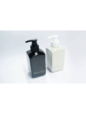 ขวด Ceramic ใช้ในห้องน้ำแบบหัวปั้ม (ceramic pump bottle ) Shampoo , BathGel