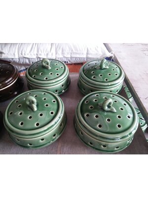 ที่ใส่กันยุงเซรามิค Size ใหญ่ สีเขียว