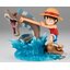 ONE PIECE WORLD COLLECTABLE FIGURE LOG STORIES-MONKEY.D.LUFFY VS LOCAL SEA MONSTER-