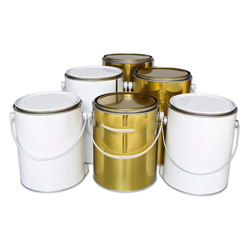 ถังสีเหล็ก ถังกาว ถังเคมี ของใหม่ มีหูหิ้ว 4L/5L/6L DG01