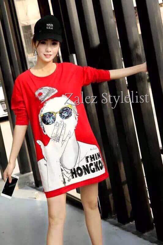 เสื้อสกรีนลายคนใส่แว่น