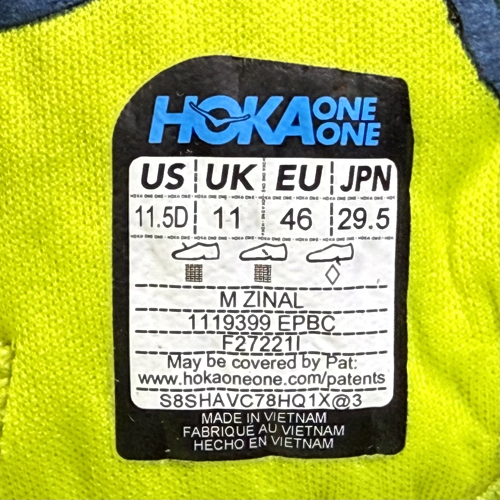 รองเท้าวิ่งเทรล HOKA Zinal ‘Evening Primrose’ (M11.5US)