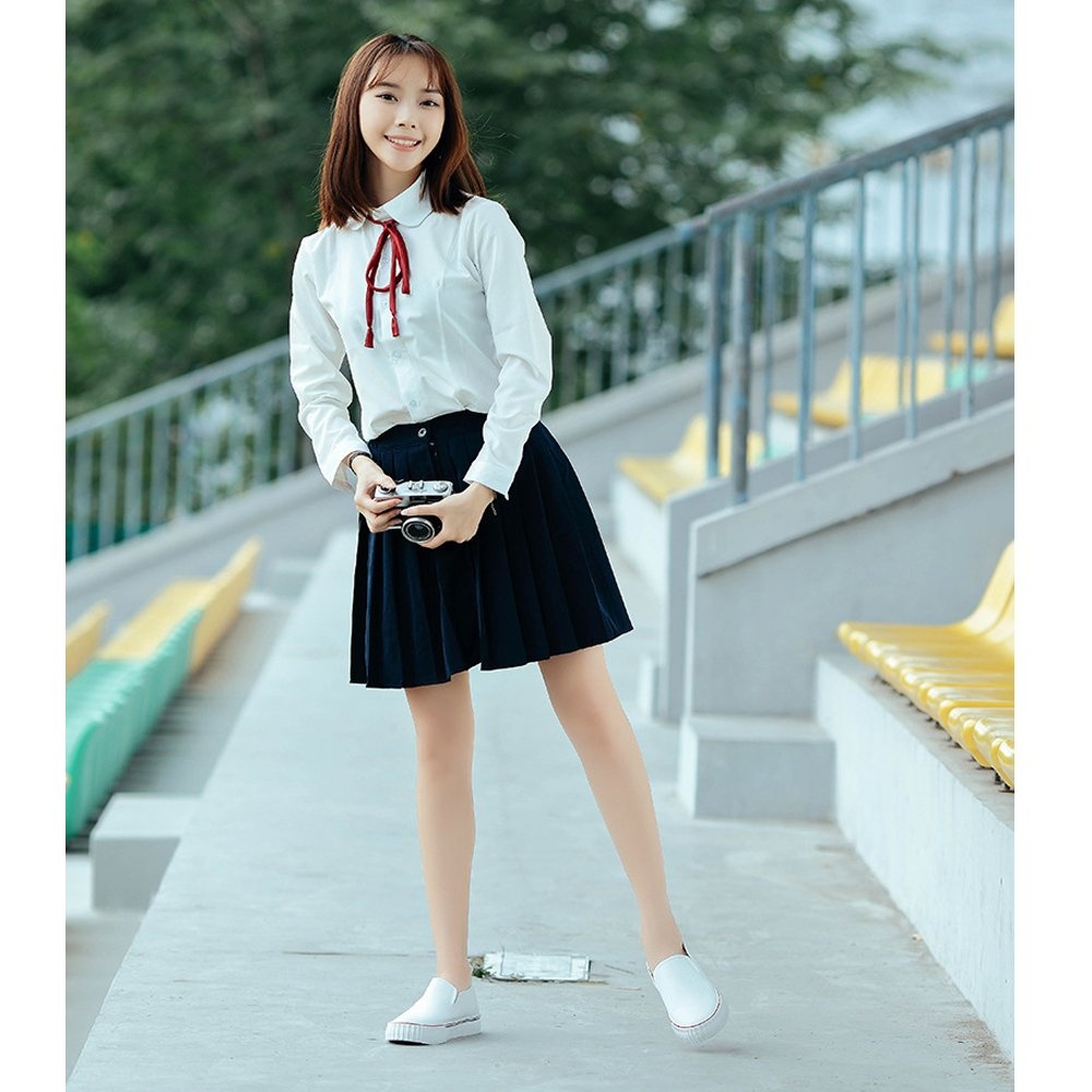 Fashion Korean Version Canvas Shoes รองเท้าผ้าใบ K01 (สีน้ำเงิน-ดำ)