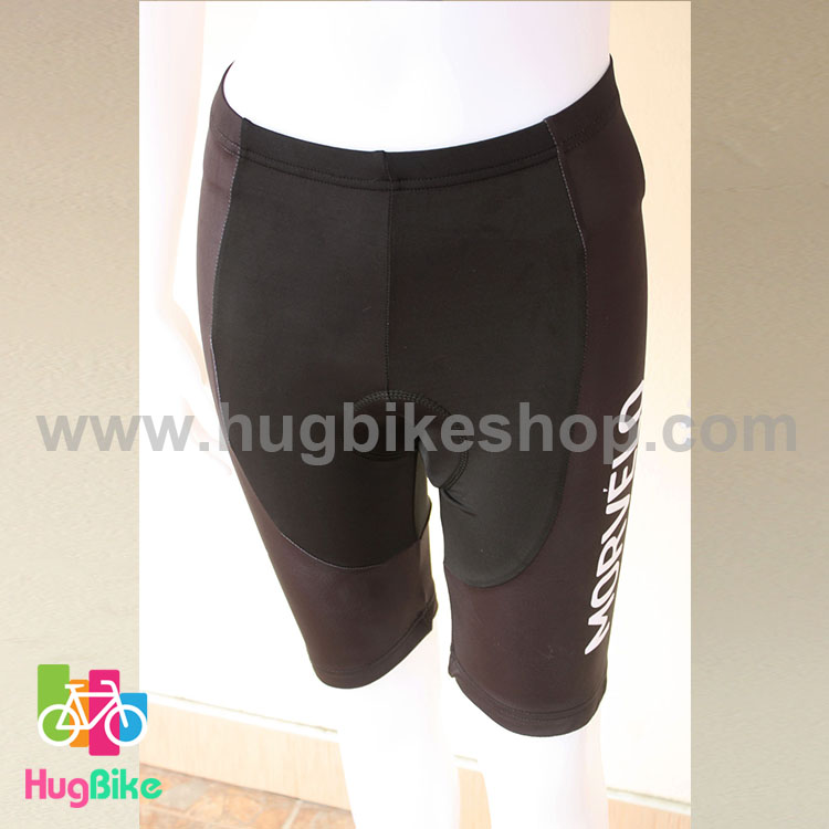 กางเกงจักรยานผู้หญิงขาสั้น Morvelo 16 (01) สีดำ