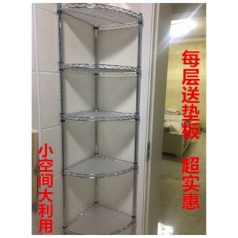 ชั้นวางของสแตนเลส สามเหลี่ยม ใช้ในห้องครัว