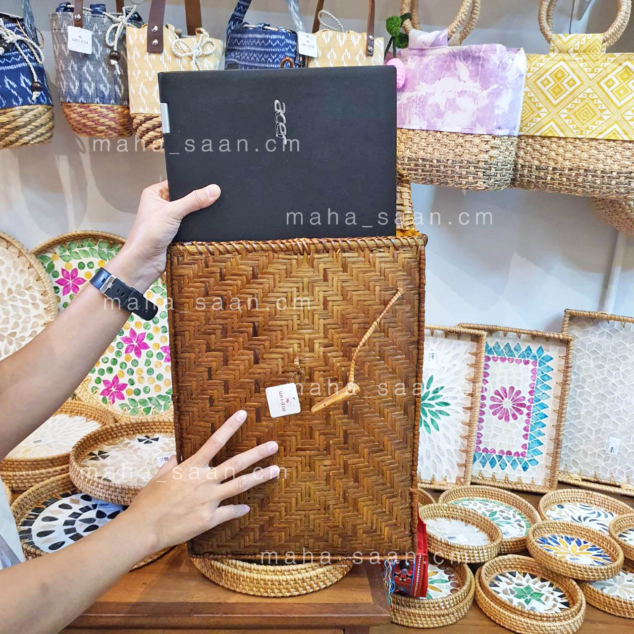 กระเป๋าเป้สานไม้ไผ่ สะพายหลัง Bamboo Backpack 🎋