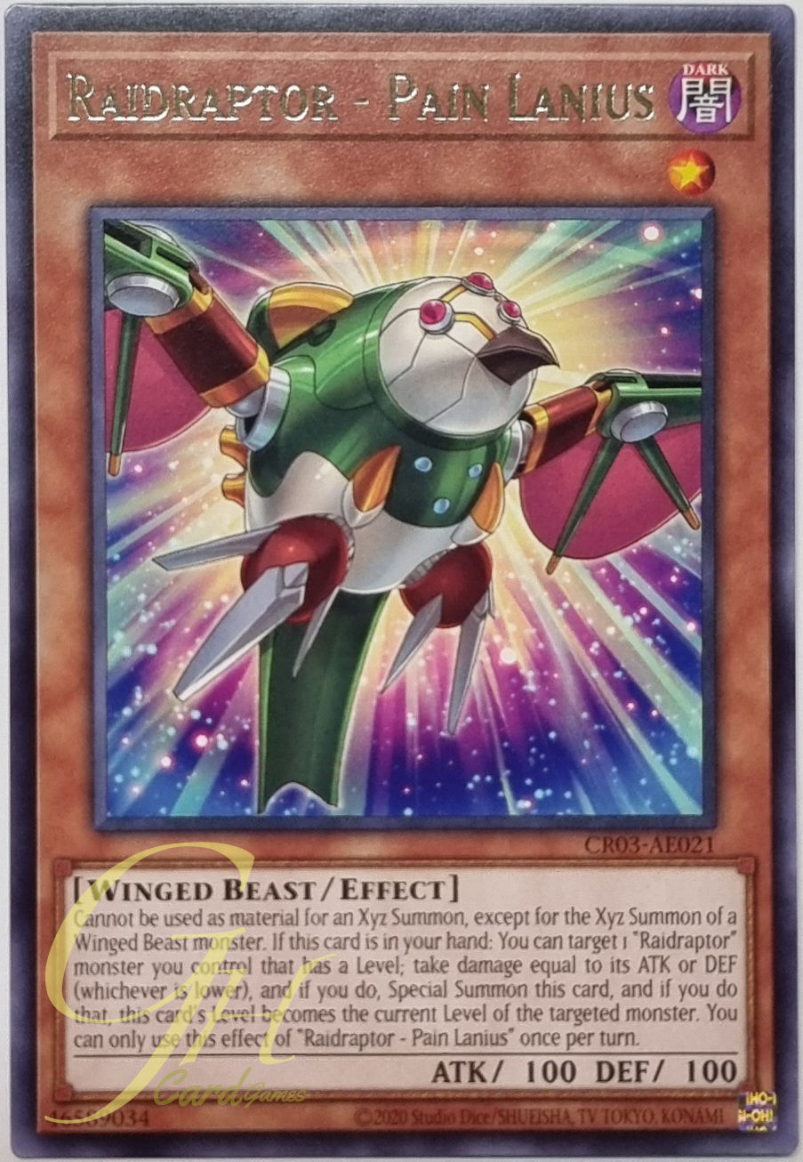 Yugioh [CR03-AE021] Raidraptor - Pain Lanius (Rare)