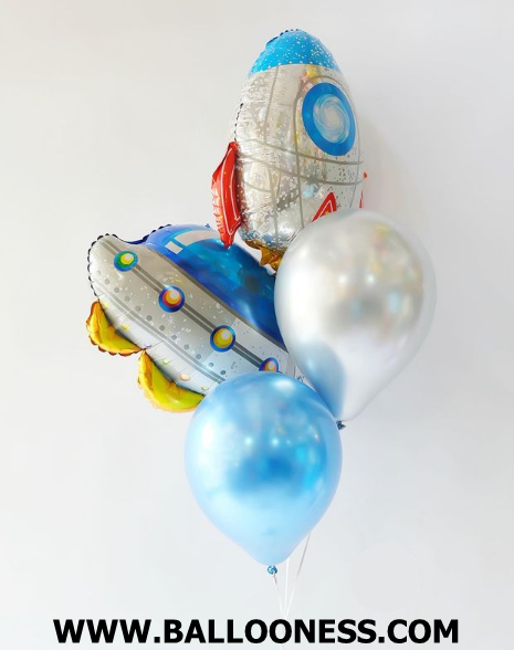 เซทช่อจรวด จานบิน น่ารักๆ / Set Foil Balloon Rocket UFO